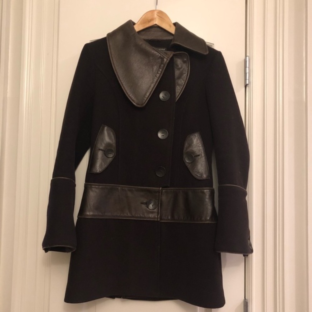 Rudsuk wool and leather jacket